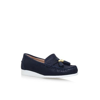 Blue cost flat slip on loafers